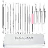 Blackhead Remover Tools, 2024 Latest 16 PCS Pimple Popper Tool Kit, Acne Blackhead Tools for Blemish, 410 Premium Professional Stainless Acne Pimple Extractor Tool with Metal Box