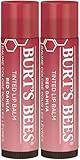 Burt's Bees Lip Tint Balm with Long Lasting 2 in 1 Duo Tinted Balm Formula, Color Infused with Deeply Hydrating Shea Butter for a Natural Looking Buildable Finish, Fiery Red Dahlia (2-Pack)