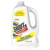 Shout Active Enzyme Laundry Stain Remover Spray, Triple-Acting Formula Clings, Penetrates, and Lifts 100+ Types of Everyday Stains - Prewash Refill 60oz