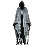 Thaoduro 1pc Hooked Cloak, Scary Halloween Costumes for Men, Black Cape for Adult Cosplay Props, Scream Greap Reaper Comstume (Black)