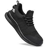 Steel Toe Shoes for Men and Women Comfortable Lightweight Work Safety Shoes Puncture Proof Slip Resistant Indestructible Sneakers Construction Work Utility Shoes Black M11.5