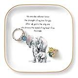 PUDDING CABIN Gift for Mom, Elephant Ring Dish “No One Else Will Ever Know The Strength Of My Love For You Mother's Day Gift, Birthday Mom Gift from Son or Daughter