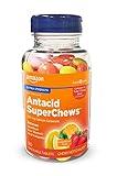 Amazon Basic Care Extra Strength Antacid SuperChews Chewable Tablets, Assorted Fruit, 90 count (Previously SoundHealth) Orange, Pink, Yellow