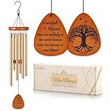 SteadStyle Thank You Gifts, Forever Grateful Wind Chime with Engraved Thank You Message, Thank You Gifts for Women, Friends, Family, Teachers, Coworkers, Employee Appreciation Gift