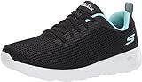 Skechers Women's Go Walk Joy Upturn Sneaker, Black/Aqua, 8