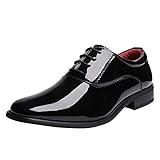 Bruno Marc Men's Faux Patent Leather Tuxedo Derby Dress Shoes Classic Lace-up Formal Oxford Black 11 M US CEREMONY-05