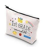 WCGXKO 1st Grade Teacher Gift Back To School Gift 1st Grade Survival Kit Zipper Pouch Makeup Bag (survival kit 1st Grade)