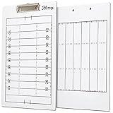 Murray Sporting Goods Dry Erase Coaches Clipboard | Double-Sided Dry Erase White Board (Football)