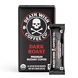 Death Wish Coffee Instant Dark Roast Coffee Packets, Bold & Intense Blend of Arabica & Robusta Beans, USDA Organic, 8 Count