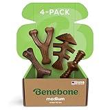 Benebone Medium 4-Pack Dog Chew Toys for Aggressive Chewers, Made in USA, 60lbs and Under