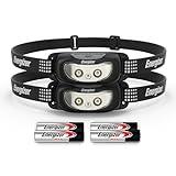 Energizer Universal Plus LED Headlamp, Lightweight Bright Headlamp for Outdoors, Camping and Emergency Light for Adults and Kids, includes Batteries, Pack of 2