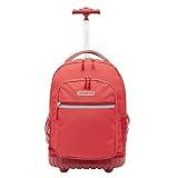 Travelers Club Rolling Backpack, Red, 18 Inch