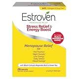 Estroven Stress Relief & Energy Boost for Menopause Relief - 28 Ct. - Clinically Proven Ingredients Provide Stress & Energy Support + Night Sweats & Hot Flash Relief - Drug-Free and Gluten-Free