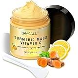 Seacall Vitamin C Face Mask with Kaolin Clay and Turmeric for Dull Skin and Blemishes,Facial Mask for Oil Control and Moisturizing 5.29 Oz