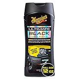 Meguiar's Ultimate Black Plastic Restorer - Restores Black Plastic & Faded Trim Pieces While Adding Durability & UV Protection - 12 Oz