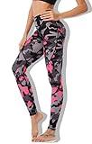 Chisportate Women High Waist Yoga Legging Power Flex Tummy Control Workout Stretch Sport Yoga Pants for Gym Exercise Fitness Camouflage