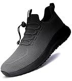 AEHAO Non Slip Shoes for Men Food Service, Waterproof Work Shoes Restaurant,Slip On Resistant Sneakers, Breathable, Lightweight Walking Shoes for Kitchen and Restaurant Work Dark Grey 8.5