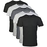 Gildan Men's Crew T-Shirts, Multipack, Style G1100, Black/Sport Grey/Charcoal (5-Pack), Medium