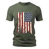 Lightning Deals of Today Todays Daily Deals,Terry Cloth Shirt,Men's Independence Day Flag Printed Short Sleeve Crewneck T-Shirt Fashion Casual Breathable Tees Quick Shirt,3-Bronze,X-Large