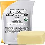 Mary Tylor Naturals Organic Shea butter 1 lb — USDA Certified Raw, Unrefined, Ivory From Ghana Africa — Great for Hair, Skin and all your DIY Projects