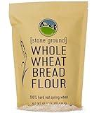 Hard Red Spring Whole Wheat Flour | 3 LBS | Bread Flour | Non-GMO | 100% Non-Irradiated | Kosher | USA Grown | Field Traced | Resealable Kraft Bag