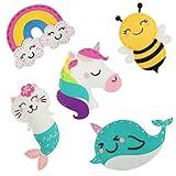 Cymbana Kids Sewing Kit Make Your Own Creative Felt Plush Animals Toy Craft Art Set for Beginners, Girls Gifts for Children 6+