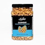 Cashews Roasted Unsalted (32 oz / 2 lbs) | Healthy Protein Snack, Natural Healthy Diet Friendly Snacks, Gift Giving | Whole Cashew | Certified Kosher - Vegan & Keto Friendly Superfood | Jaybee's Nuts