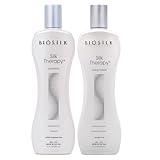 BioSilk Silk Therapy Duo Set Shampoo & Conditioner, Gentle Cleansing Haircare For Amazing Shine, Sulfate, Paraben, & Cruelty-Free, 12 Oz (Pack of 2)