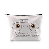 G2TUP Eye Doctor Gift Eye Like Puns Makeup Bag Optometrist Ophthalmologist Cosmetic Bag Optician Gift Optometry Zipper Travel Bag (Eye Like Puns White Bag)