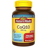 Nature Made CoQ10 200mg, Dietary Supplement for Heart Health Support, 80 Softgels, 80 Day Supply