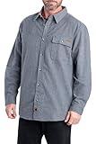 Legendary Whitetails Men's Flannel Shirt with Corduroy Cuffs, Charcoal Heather, Large, 6464