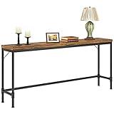 Tribesigns 70.9 Inch Extra Long Console Table, Narrow Sofa Table Behind Couch, Rustic Entryway Hallway Table Industrial Height Bar Table for Living Room