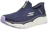 Skechers Women's Hands Free Slip-Ins Max Cushioning Elite-Smooth Transition Sneaker, Navy/Lavender, 9