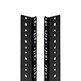 NavePoint 20U Vertical Rack Rail Pair DIY Kit with Hardware, Black