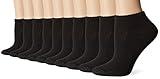 Hanes womens 10-pair Value Pack Low Cut athletic socks, Black, 5 9 US