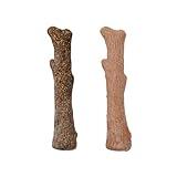 Outward Hound Dogwood Wood Durable Dog Chew Toys, Real Wood & Calming Hemp, 2-Pack, Medium