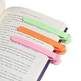 3pcs Silicone Automatic Bookmarks, Book Marks Gifts for Reading Women, Men, Kids, Book Lovers, Readers, Unique Cute Book Accessories, Stay in Place and Follow as You Read"