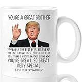 Aurahouse You're A Great Brother Mug, Great Brother Coffee Mug, Birthday Gag Gifts for Brother, Christmas, Father's Day Gifts for Brother, Funny Brother Mug Present Ceramic Cup(White, 11oz)