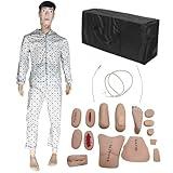 MZBZYU 5.25ft Life Size Patient Care Manikin Training Cpr Simulator Basic Geri Nursing Skills Geriatric Human Model Mannequin Full Body for Students Education Teaching Medical Training Skills