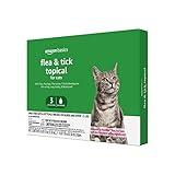 Amazon Basics Flea and Tick Topical Treatment for Cats (over 1.5 pounds), 3 Count (Previously Solimo)