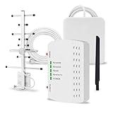 Cell Phone Booster for Home, Up to 6000 Sq.Ft,Cell Phone Signal Booster with 2 Indoor Antennas for Band 66/2/4/5/12/17/13/25,Boost 4G 5G LTE Data for All U.S. Carriers, FCC Approved