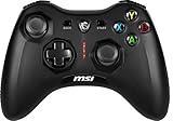 MSI Force GC30V2 Wireless Gaming Controller, Dual Vibration Motors, Dual Connection Modes, Interchangable D-Pads, Compatible with PC & Android, Black