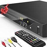 Blu Ray DVD Player, 1080P Home Theater Disc System, Play All DVDs and Region A 1 Blu-Rays, Support Max 128G USB Flash Drive + HDMI/AV/Coaxial Output + Built-in PAL/NTSC with HDMI/AV Cable