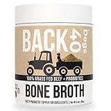 Back 40 Dogs Grass-Fed Beef Bone Broth Powder for Dogs with Probiotics, Chondroitin & Glucosamine – Supports Gut Health, Joint & Immune System – Human Grade Dog Food Toppers for Picky Eaters, 6.4oz