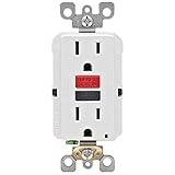 Leviton 15 Amp 125-Volt Self-Test Tamper Resistant GFCI Outlet, White (4-Pack)