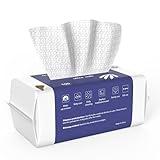 Ourmed Life Face Towels, Disposable Biodegradable Clean Facial Wash Cloth for Sensitive Skin, Lint- free Facial Towels for Cleansing, Skincare and Makeup Remover, Dry Wipes,100 Count