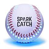 SPARK CATCH Light Up Baseball, Glow in The Dark Baseball, Perfect Baseball Gifts for Boys, Girls, and Baseball Players, Official Size and Weight with Genuine Leather (Ice Blue)