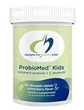 Designs for Health ProbioMed Kids Chewable Probiotic - 10b CFU Gut & Immune Support for Children - Lactobacillus, Bifidobacterium + Saccharomyces boulardii - Delicious Berry Flavor (30 Tablets)