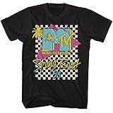 MTV T Shirt Spring Break '91 Mens Black Short Sleeve T Shirt 90s Music Vintage Style Graphic Tees