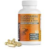 Bronson Glucosamine Chondroitin Turmeric & MSM Advanced Joint & Cartilage Formula, Supports Healthy Joints, Mobility & Cartilage - Non-GMO, 60 Capsules